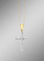Kreuz-Anh&auml;nger mit Diamanten 