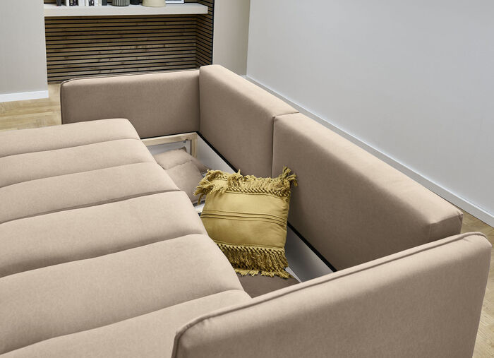 Polstermöbel mit dekorativer Steppung BEIGE