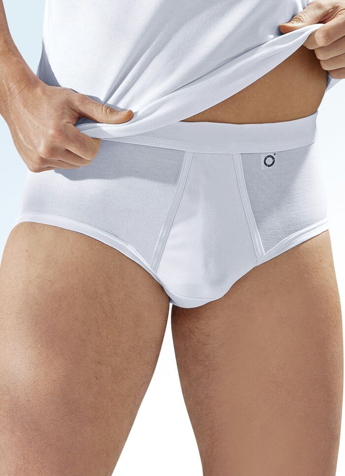 Pfeilring Viererpack Slips aus Feinjersey, wei&szlig; 