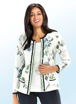 Strickjacke mit Floraldruck 