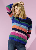 Pullover in Blockringeldessin 