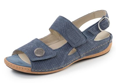 Waldl&auml;ufer, bequeme Damen-Sandalen, Weite H, mit herausnehmbarem Fu&szlig;bett 