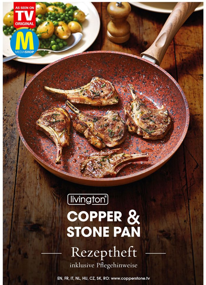 Livington Copper & Stone Pfannen mit Antihaftbeschichtung 