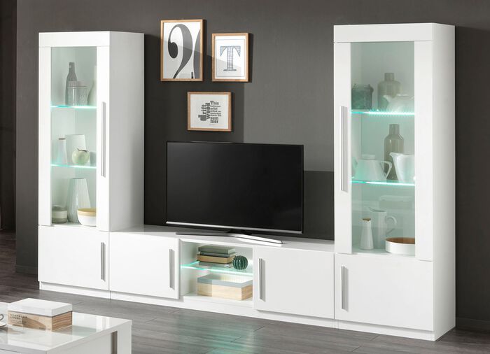 Sideboard, 3-t&uuml;rig mit hochgl&auml;nzenden Oberfl&auml;chen 