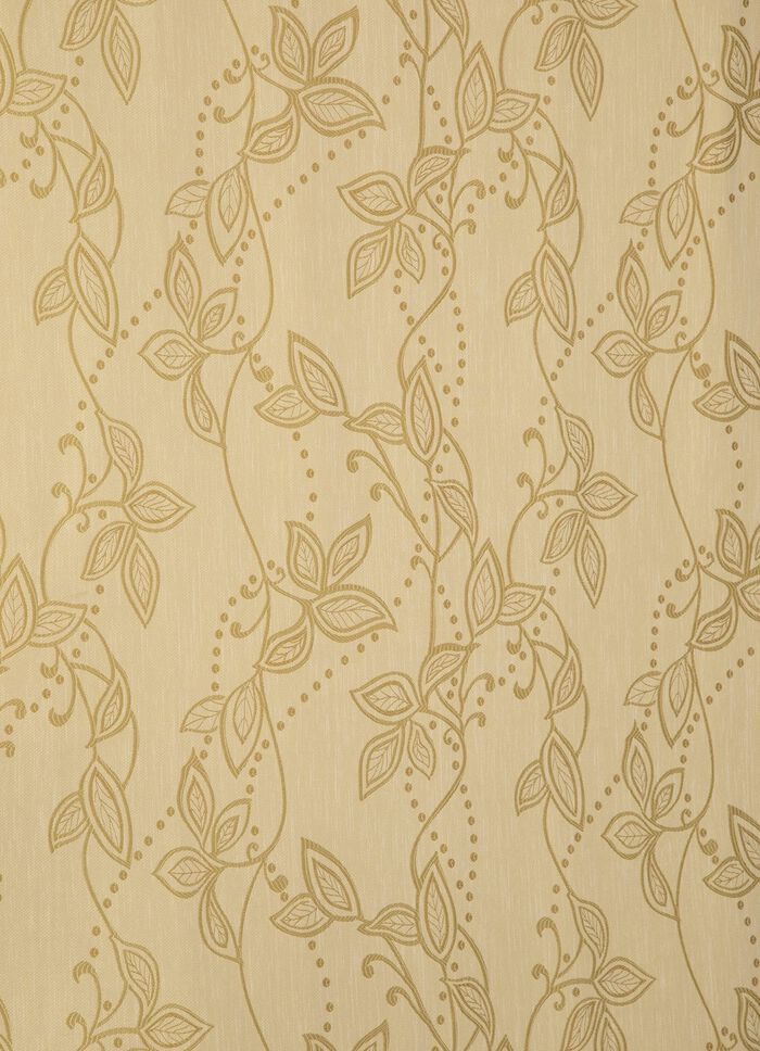 &Uuml;bergardine mit Blatt-Musterung GOLD