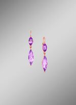 Ros&eacute;vergoldete Ohrh&auml;nger mit echt Amethyst 