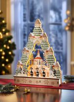 Schwibbogen aus Holz NATUR-GRÜN