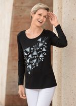 Shirt mit Kontrastdruck 