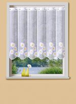 Kurzstore mit Stangendurchzug und gebogtem Abschluss WEISS-BUNT