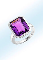 Moderner Damenring mit echt Amethyst 