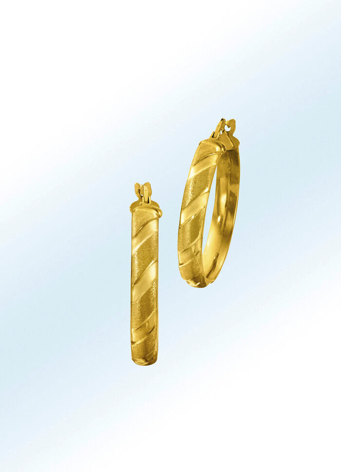 Teils mattierte Creolen 