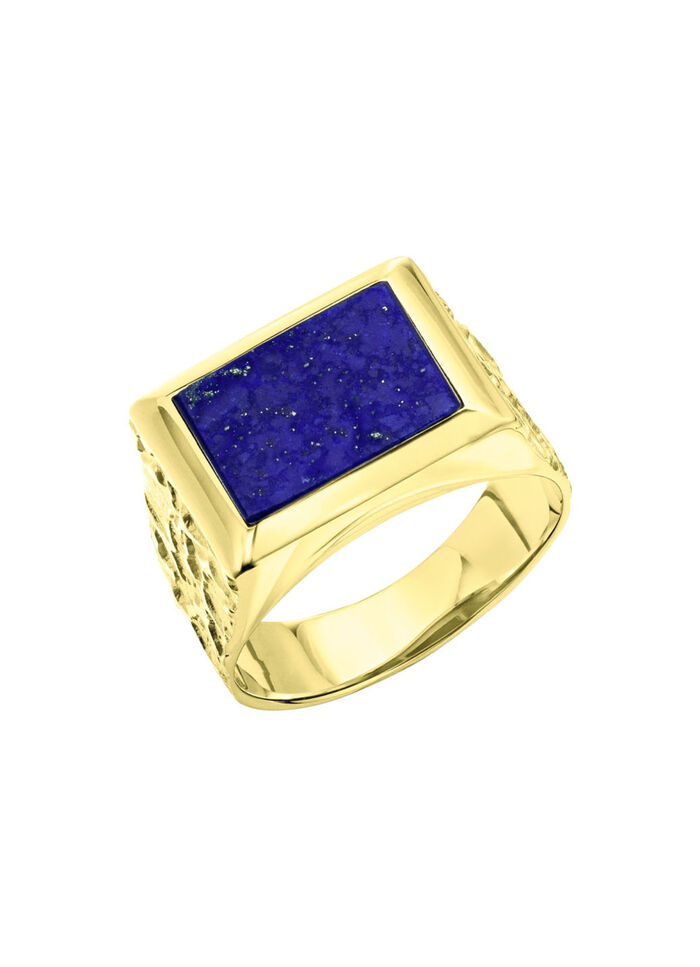 Herrenring aus Gold mit Lapislazuli