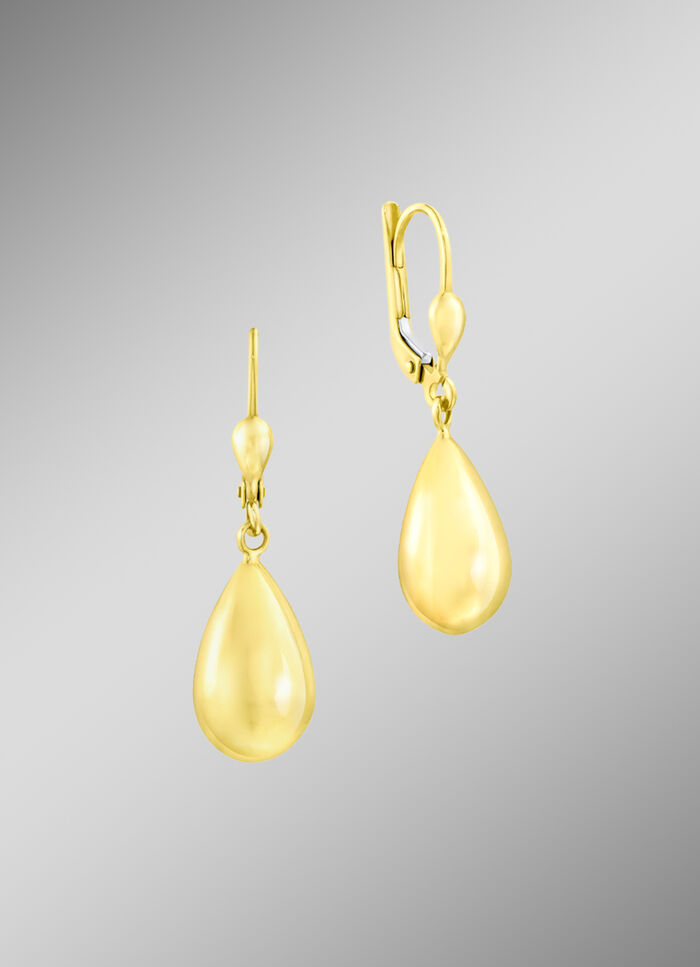 Ohrhänger mit bewegliche Hochglanztropfen 