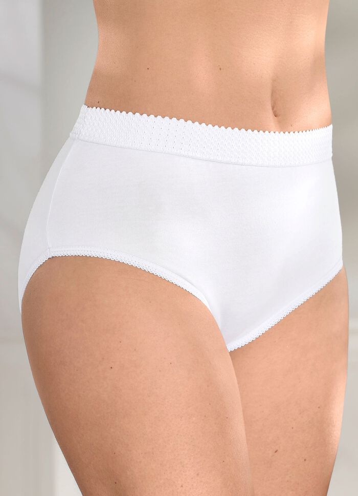 Sechserpack Slips mit elastischen Beinabschl&uuml;ssen 