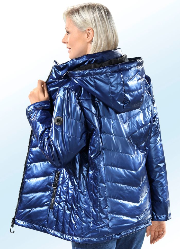 Jacke in Metallic-Optik 