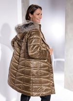 Daunen-Kurzmantel mit Windfang&auml;rmeln 