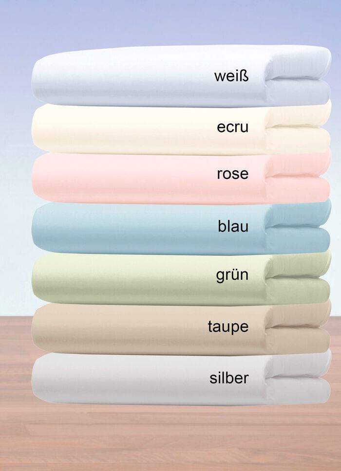 Flausch-Biber-Spannbettt&uuml;cher aus Baumwolle BLAU