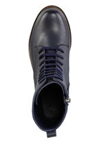 Andrea Conti Schn&uuml;r-Stiefelette aus Rind-Nappaleder MARINE