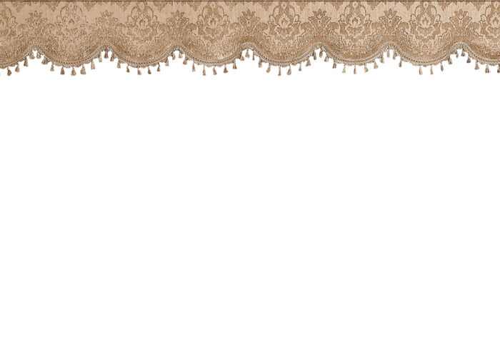 Schabracke mit Bommelborte BEIGE