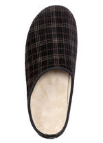 Textil-Pantoffel mit herausnehmbarem Fußbett SCHWARZ