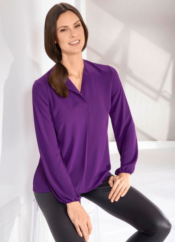 Tunika mit Kellerfalte BEERE