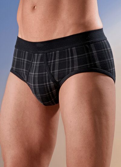 Schiesser Zweierpack Slips mit Karodessin 