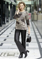 Hose mit ausgestellter Fu&szlig;weite SCHWARZ