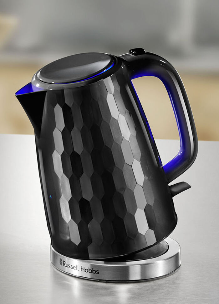 Russell Hobbs Fr&uuml;hst&uuml;cksserie Honeycomb aus Hochglanz-Kunststoff SCHWARZ