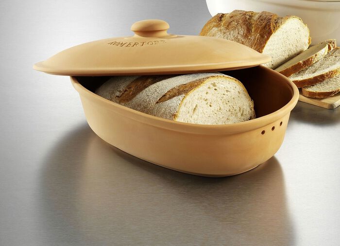 R&ouml;mertopf Brottopf aus Naturton TERRACOTTA