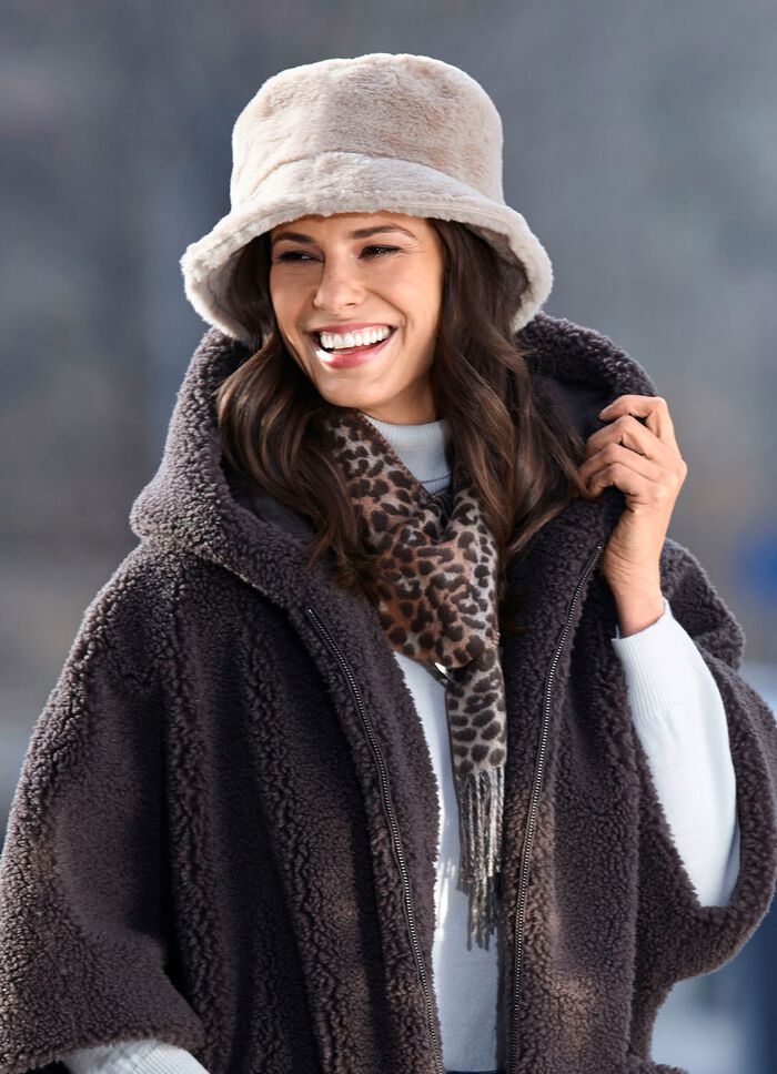 Schal mit Raubtierfell-Dessin 