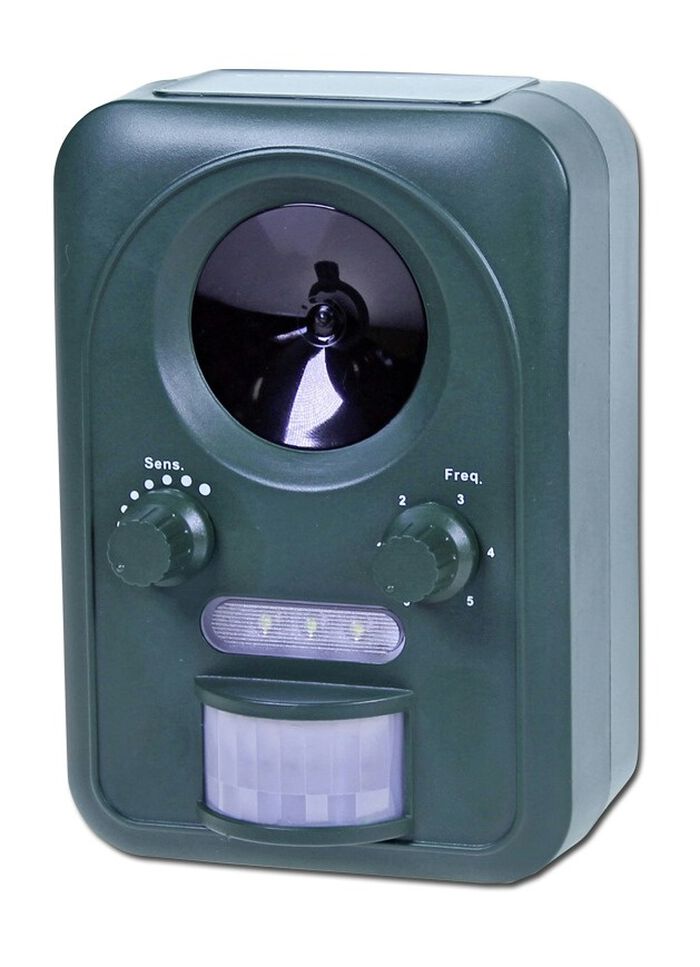 Solar-Universal-Tierschreck mit Ultraschall und Blitzlicht 