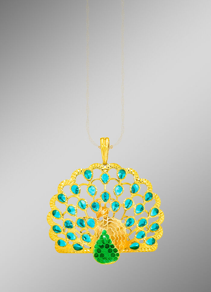 Wundersch&ouml;ner Pfau Anh&auml;nger 