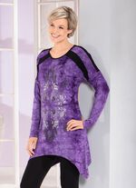 Longshirt in aktueller Batik-Optik in 2 Farben LILA BATIK
