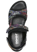Gemini Trekking-Sandale mit bunter Floral-Pr&auml;gung SCHWARZ