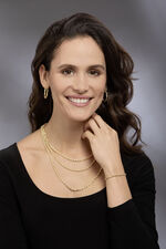 Klassissche Kordelketten-Garnitur, diamantiert 