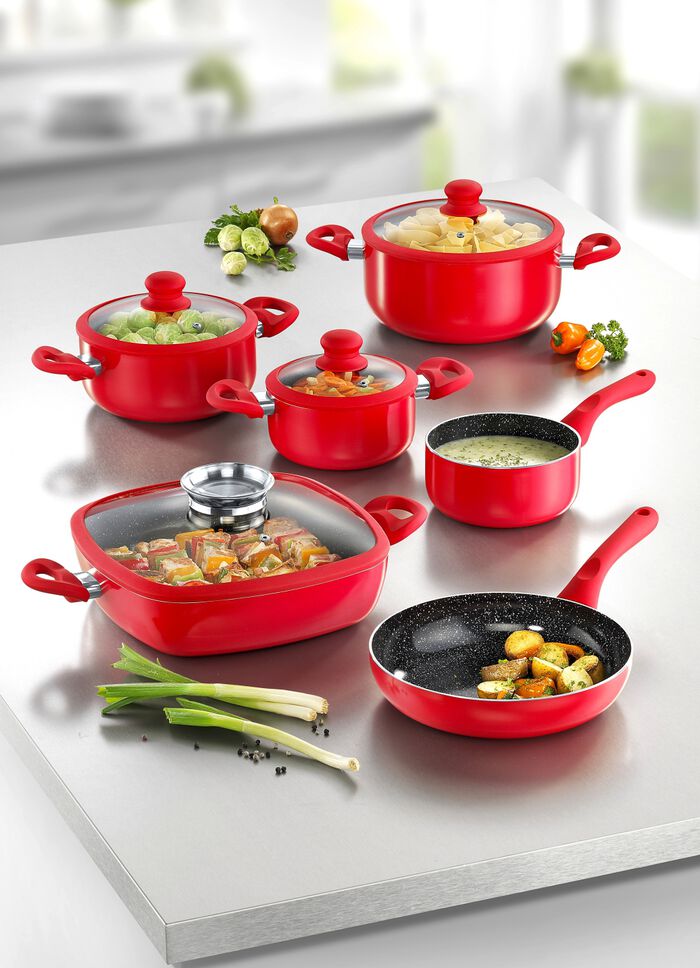 Keramik-Topf-Set, 10-teilig mit Granit-Keramik-Beschichtung