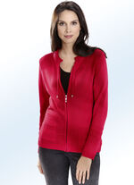 Strickjacke mit Strukturen ROT