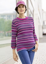 Pullover mit Mustermix im Ringeldessin 