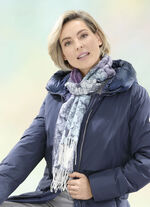 Schal mit Fantasiebl&uuml;ten-Dessin 