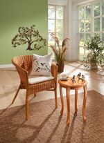 Teilmassiver Beistelltisch 