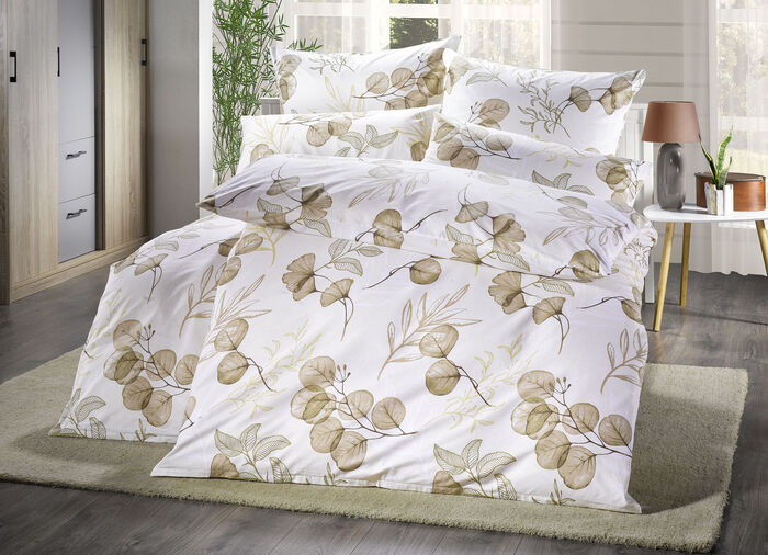 Bettw&auml;sche-Garnitur in Renforc&eacute;-Qualit&auml;t BEIGE