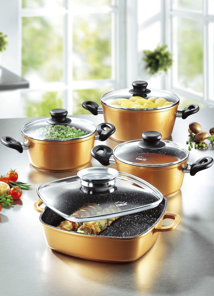 Stoneline &ndash; Topf-Set, 10-teilig: Eine Anschaffung f&uuml;rs Leben KUPFER