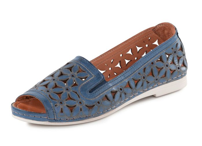 Gemini Slipper aus teilweise gepr&auml;gtem Nappaleder 