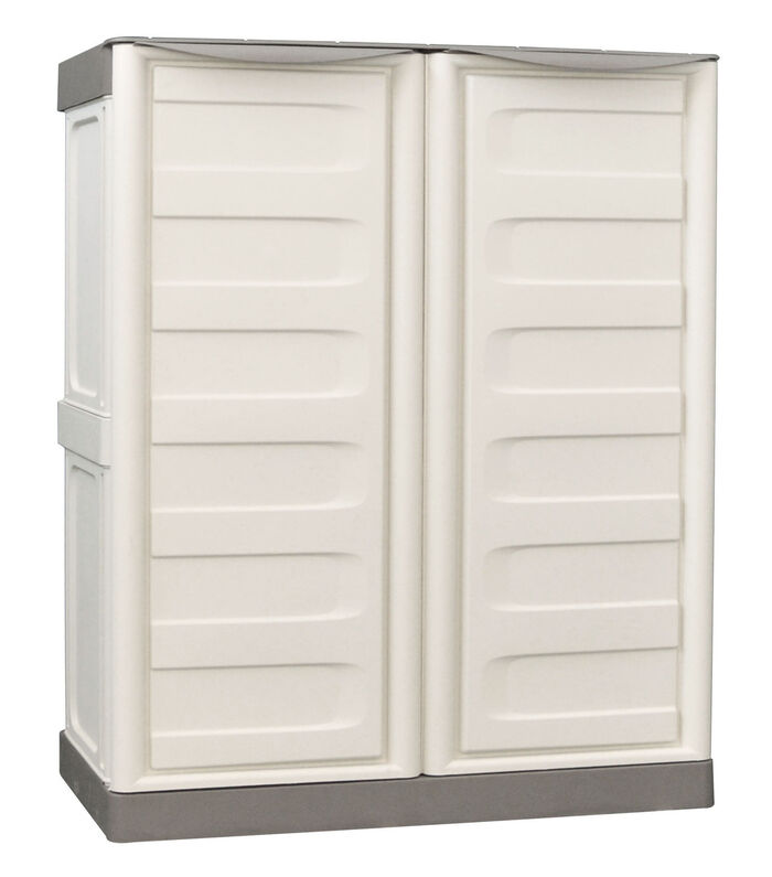 Praktische Gartenschränke mit Stahlscharnieren BEIGE-TAUPE