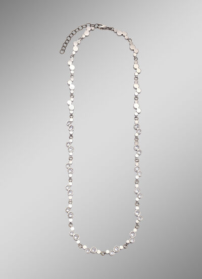 Halskette aus Titan mit synth. Zirkonia 