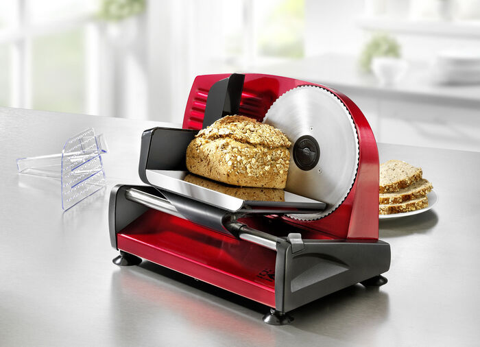 Metall-Allesschneider mit Universalmesser und Schinkenmesser 