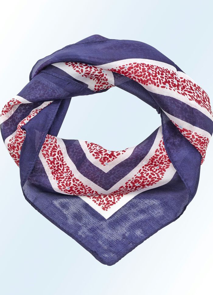 Nickituch mit filigranem Blütendessin 