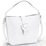 Collezione Alessandro Tasche mit Zierschlie&szlig;e WEISS