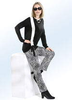 Jacquard-Hose in angesagter Leo-Dessinierung 
