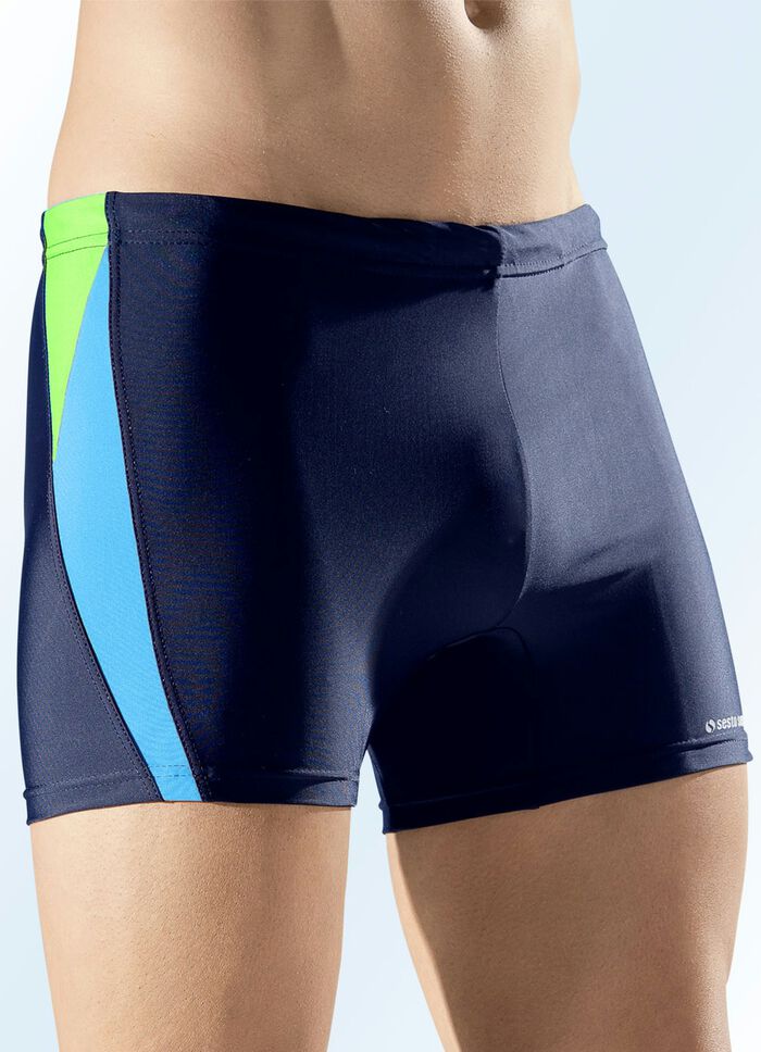 Zweierpack Badepants mit bunten Eins&auml;tzen 